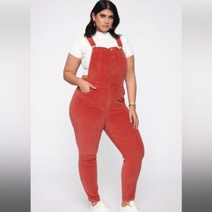 Corduroy Skinny Overalls